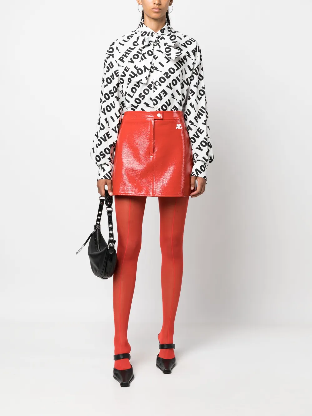 Philosophy Di Lorenzo Serafini I Love You Philosophy longline shirt - Wit