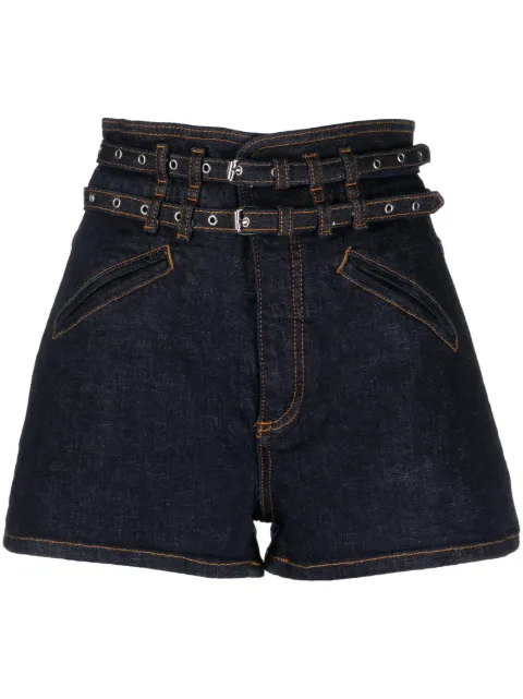 Philosophy Di Lorenzo Serafini high-waisted belted denim shorts