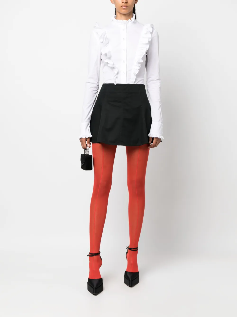 Philosophy Di Lorenzo Serafini ruffled poplin shirt - Wit