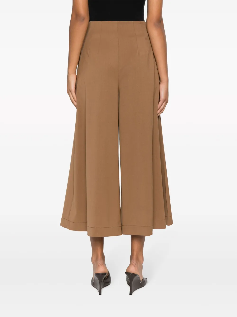 Alberta Ferretti High waist palazzo broek Bruin