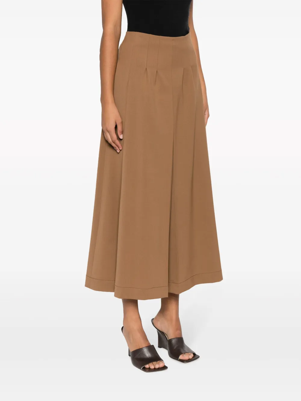 Alberta Ferretti High waist palazzo broek Bruin