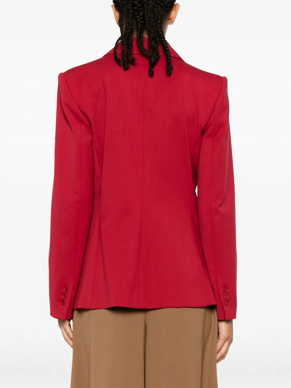 Alberta Ferretti Blazer met enkele rij knopen Rood