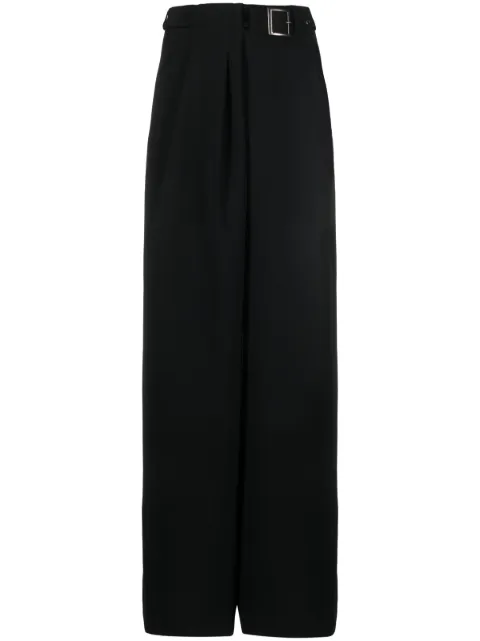 Alberta Ferretti pantalones anchos con cinturón