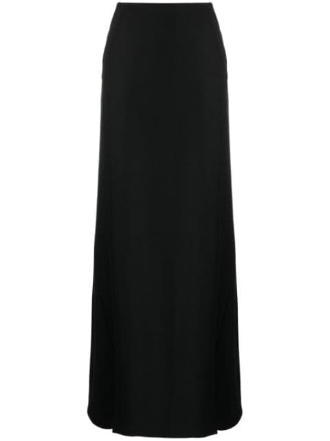 Alberta Ferretti virgin-wool A-line skirt