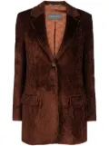 Alberta Ferretti corduroy single-breasted blazer - Brown