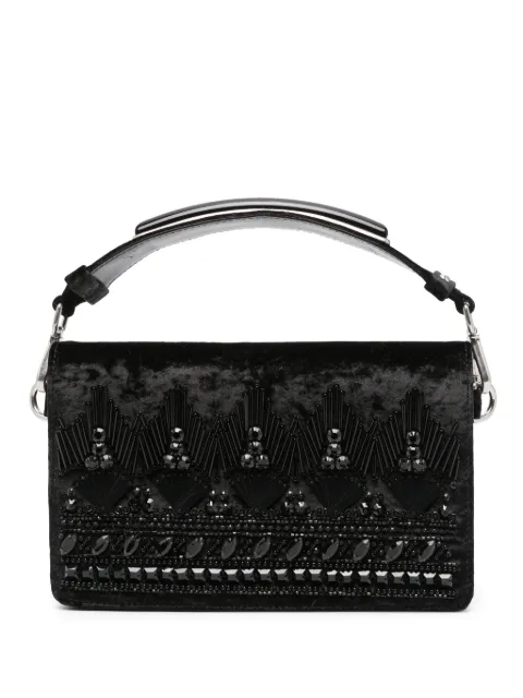 Alberta Ferretti small crystal-embellished tote bag