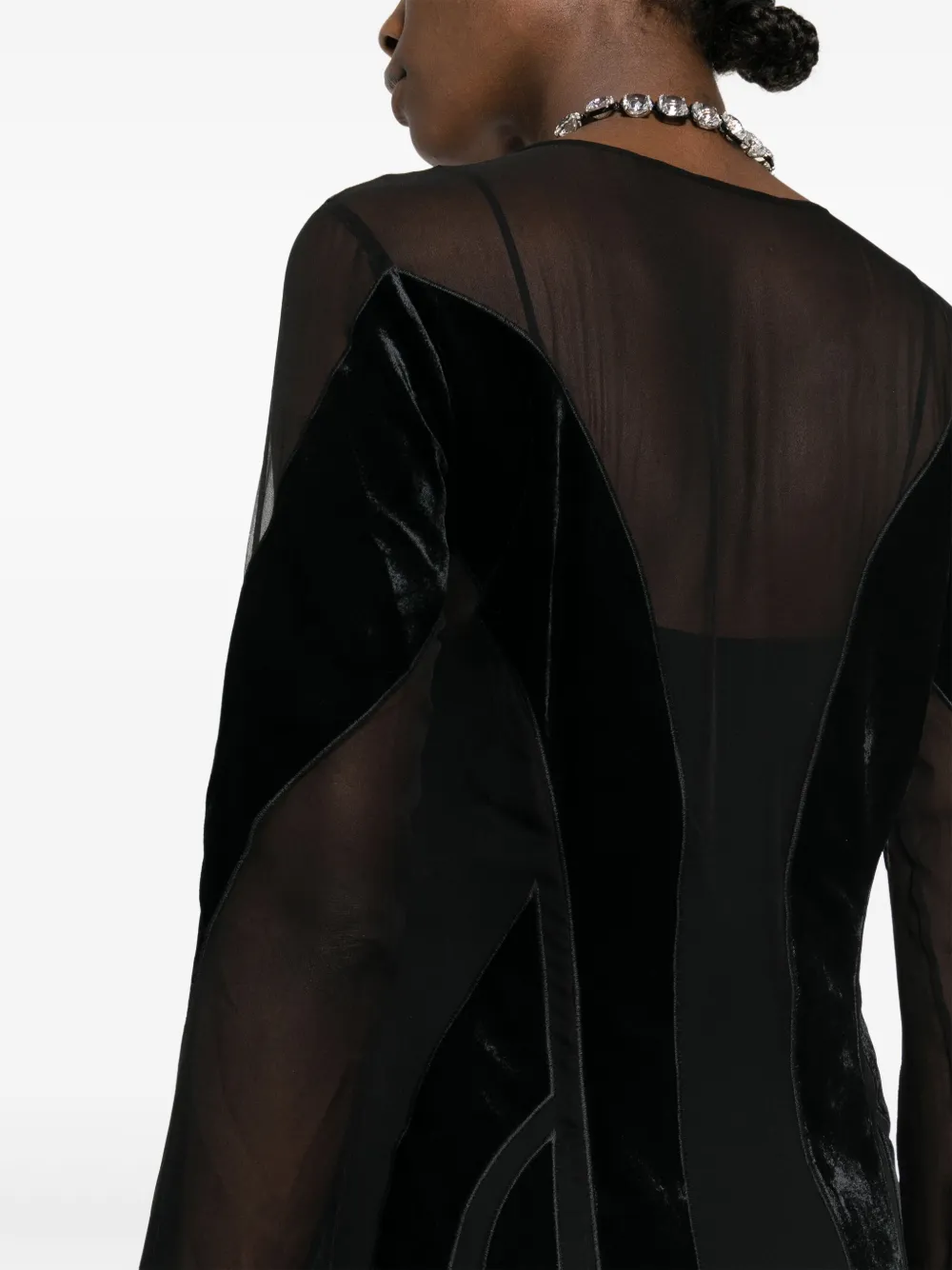 Alberta Ferretti Jurk met V-hals Zwart