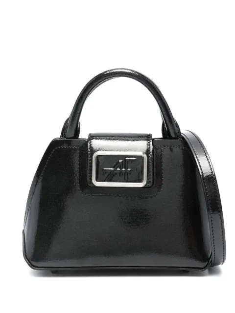 Alberta Ferretti logo-embossed leather tote bag