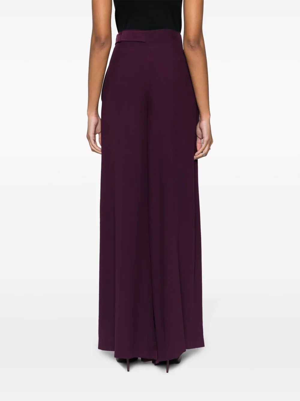 Alberta Ferretti Broek met ceintuur Paars