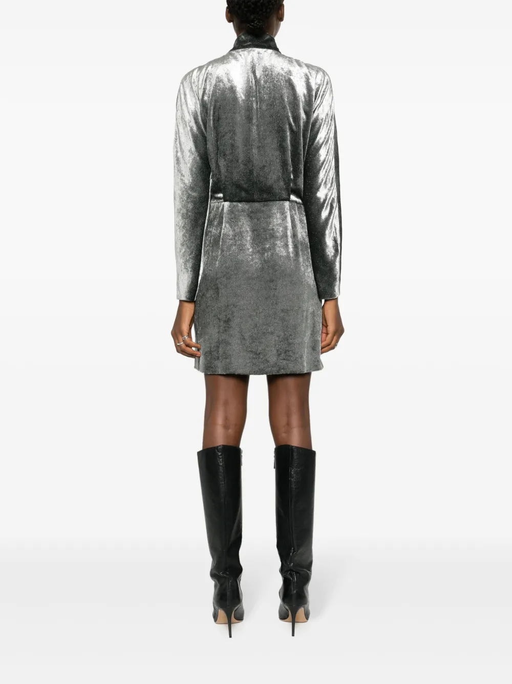 Alberta Ferretti Fluwelen mini-jurk Grijs