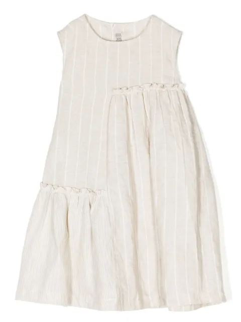 Il Gufo sleeveless striped linen dress