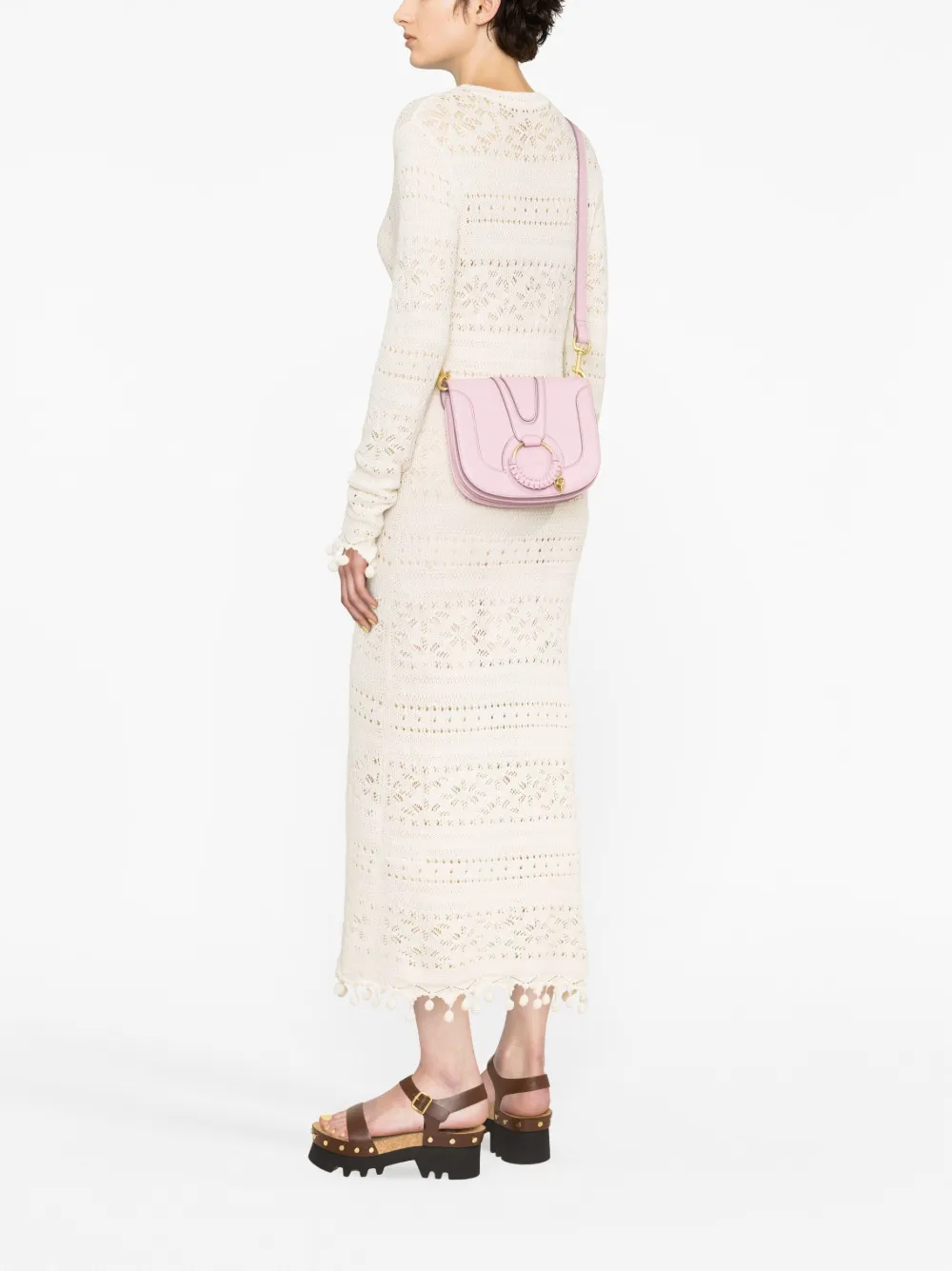 See by Chloé Hana leren crossbodytas - Roze