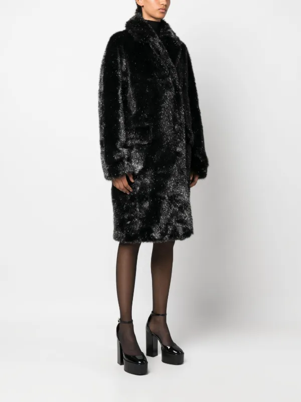 Philosophy Di Lorenzo Serafini metallic threading faux fur Coat