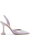 Amina Muaddi Holli 95mm leather slingback pumps - Purple