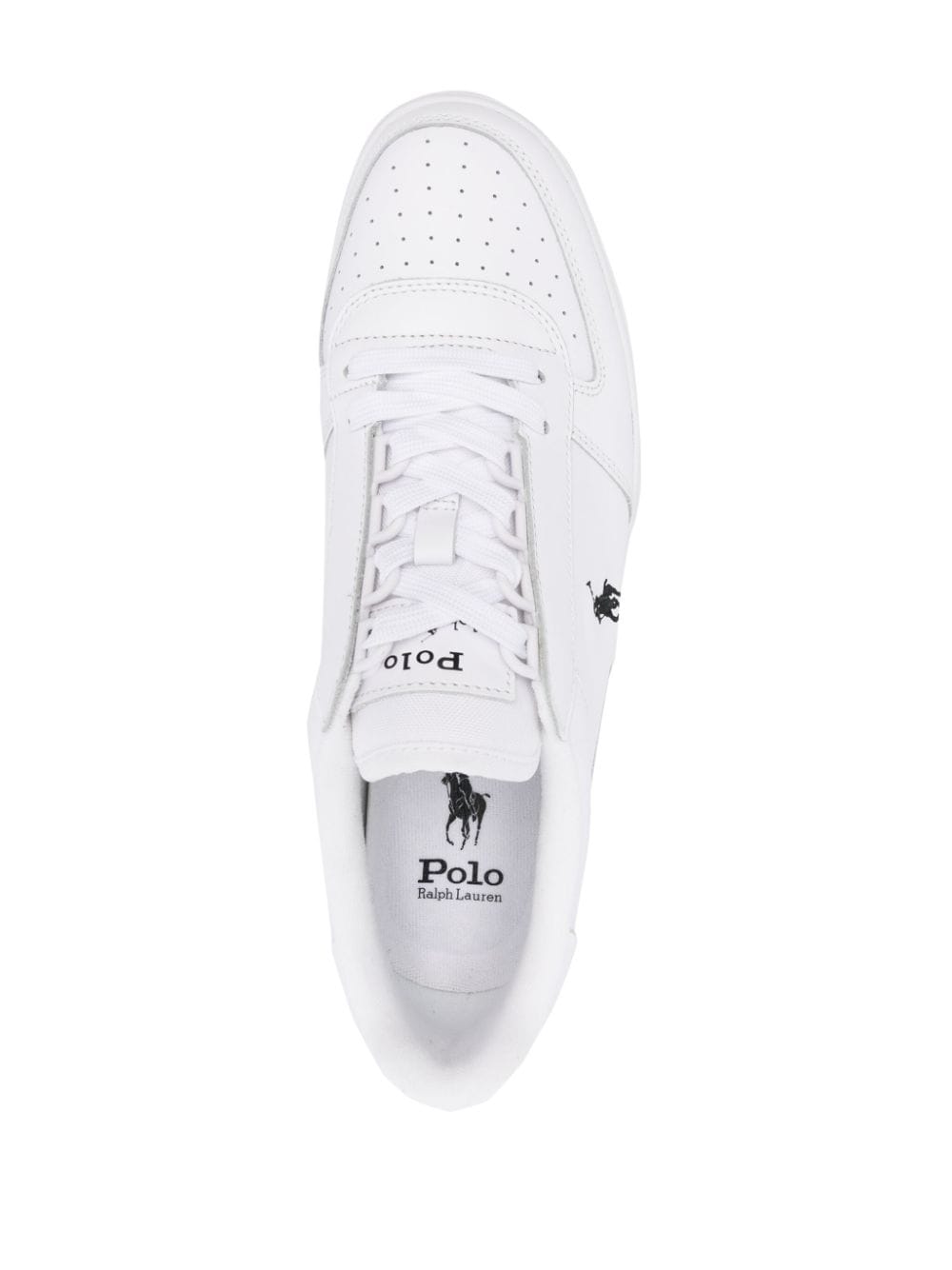 Shop Polo Ralph Lauren Logo-print Lace-up Sneakers In White