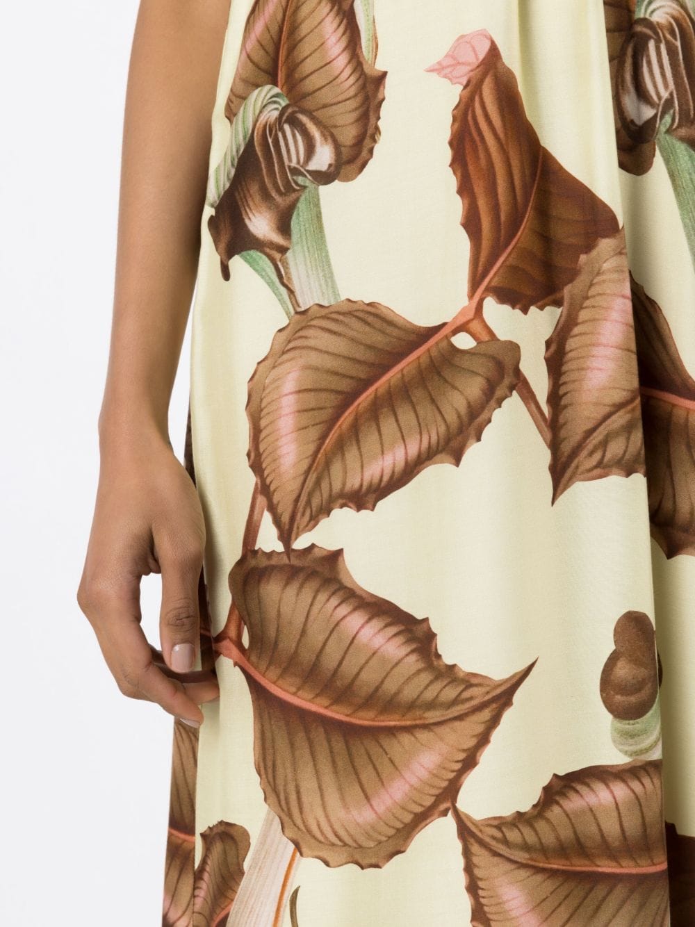 Adriana Degreas graphic-print sleeveless dress Groen