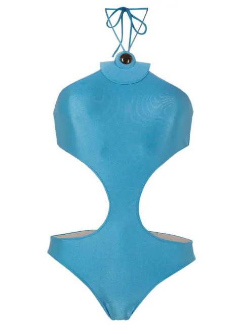 Adriana Degreas appliqué-detail one-piece