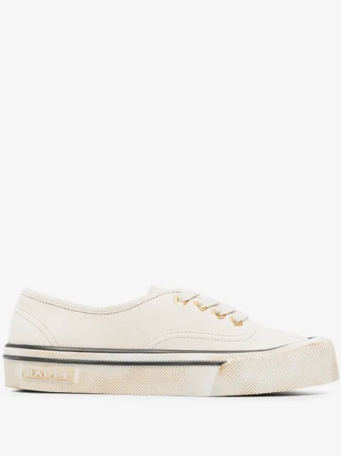 Bally faded suede low-top sneakers