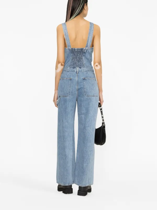 Denim Straight-Leg Jumpsuit