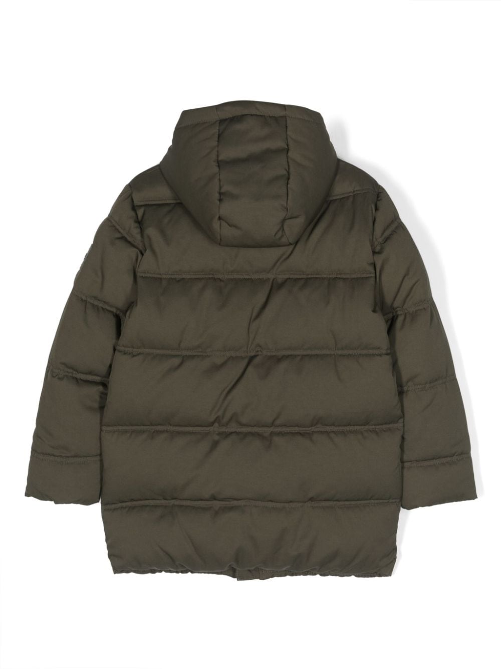 Zadig & Voltaire Kids Bow hooded puffer coat - Groen