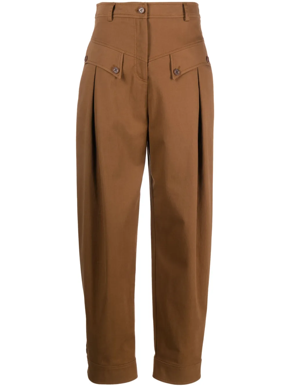 Alberta Ferretti High waist broek Bruin