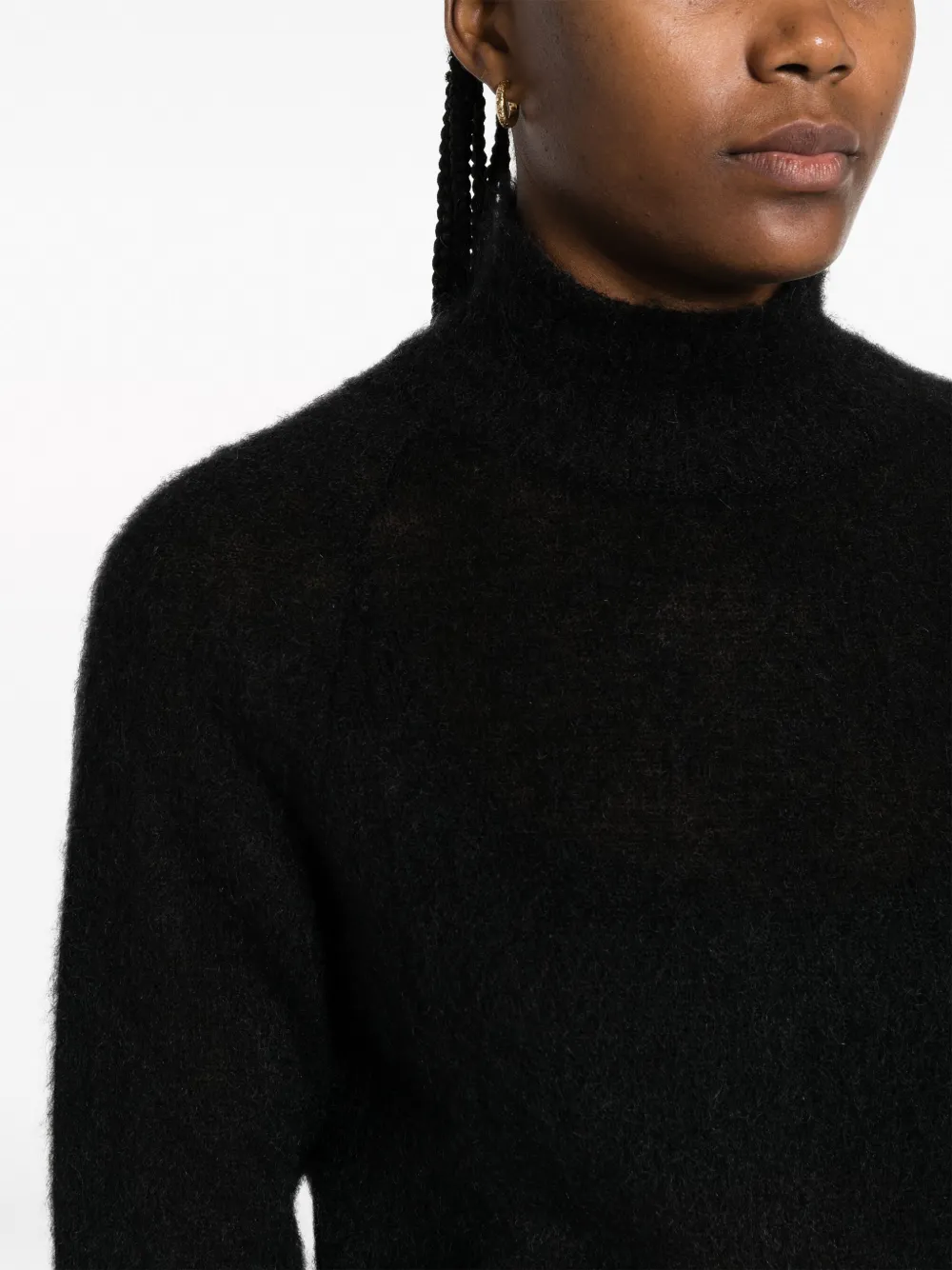 Alberta Ferretti Trui met hoge hals Zwart