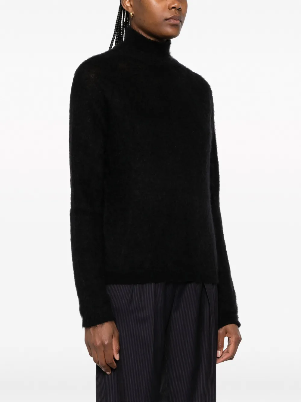 Alberta Ferretti Trui met hoge hals Zwart
