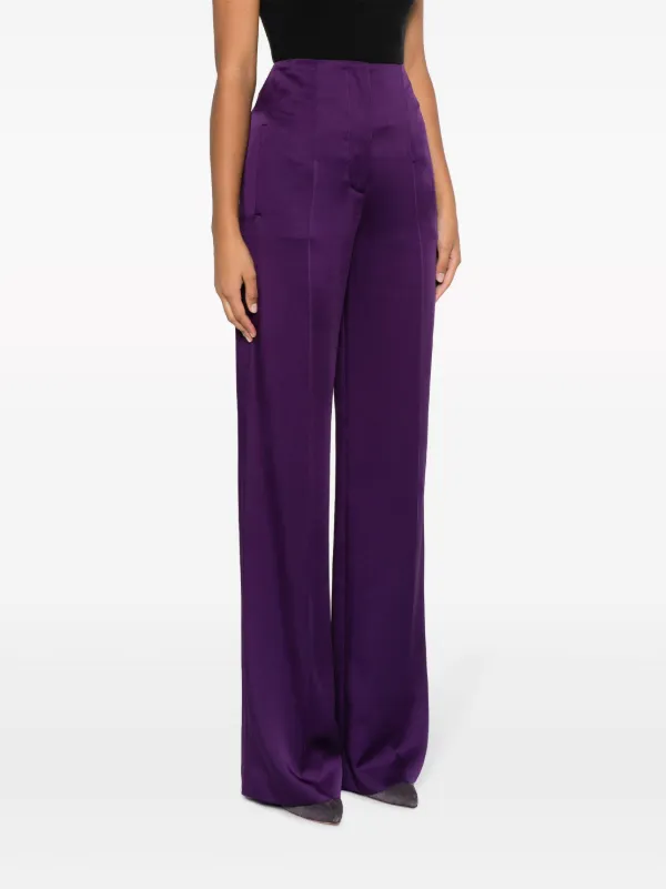 パンツ a Ferretti Straight-Leg Trousers With Satin Finish Saks Fifth Avenue