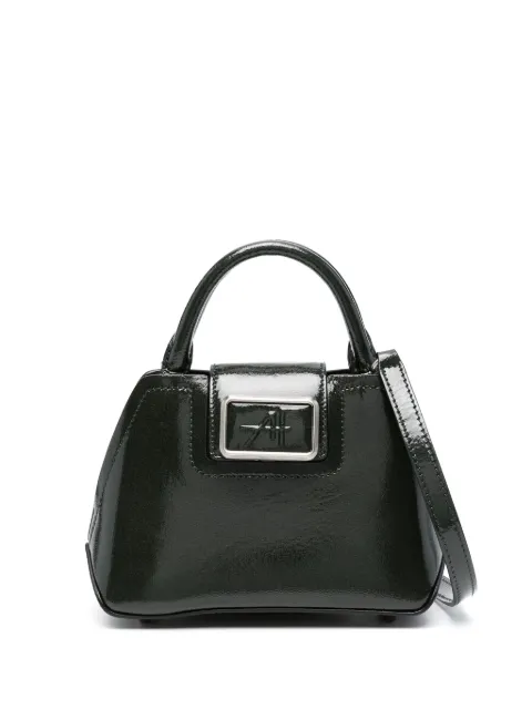 Alberta Ferretti logo-embossed leather tote bag