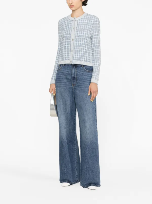 【送料&関税込】self-portrait Palazzo Jeans Self-Portrait wide-leg Jeans | Blue | FARFETCH JO