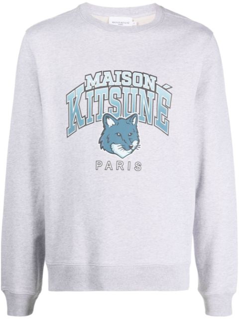 Maison Kitsune logo-print cotton sweatshirt Men