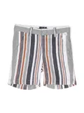 Il Gufo striped cotton-linen blend shorts - Grey