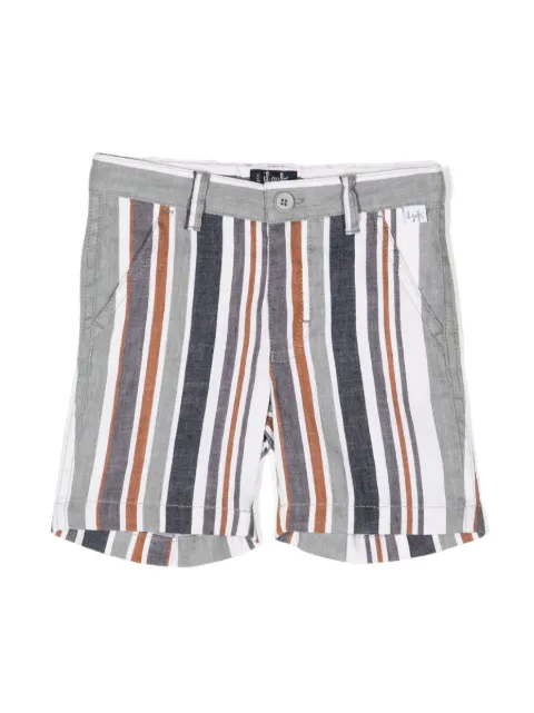 Il Gufo striped cotton-linen blend shorts