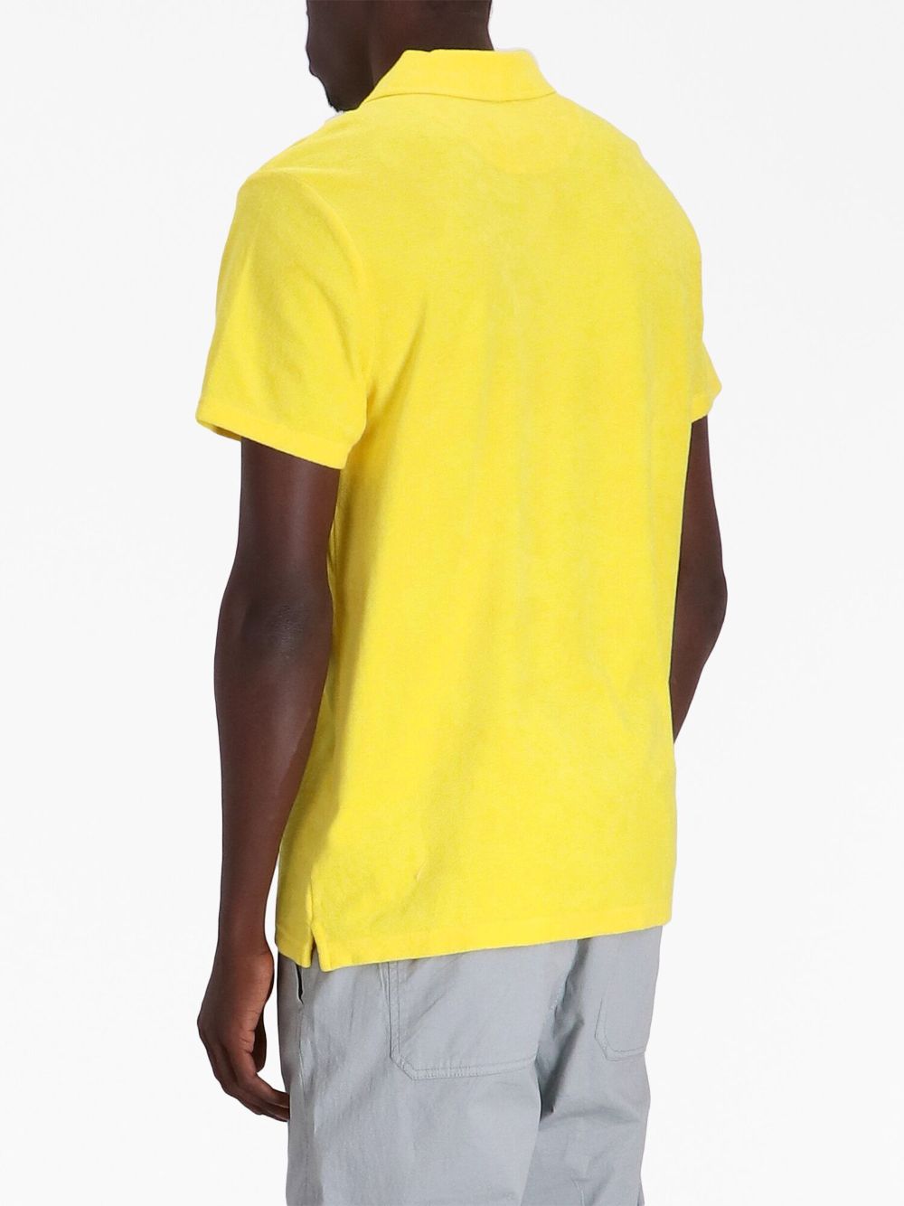 Shop Vilebrequin Phoenix Terry Short-sleeved Polo Shirt In Yellow