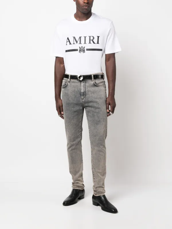 Amiri logo-print Cotton-jersey T-Shirt - Men - White T-shirts - Xs