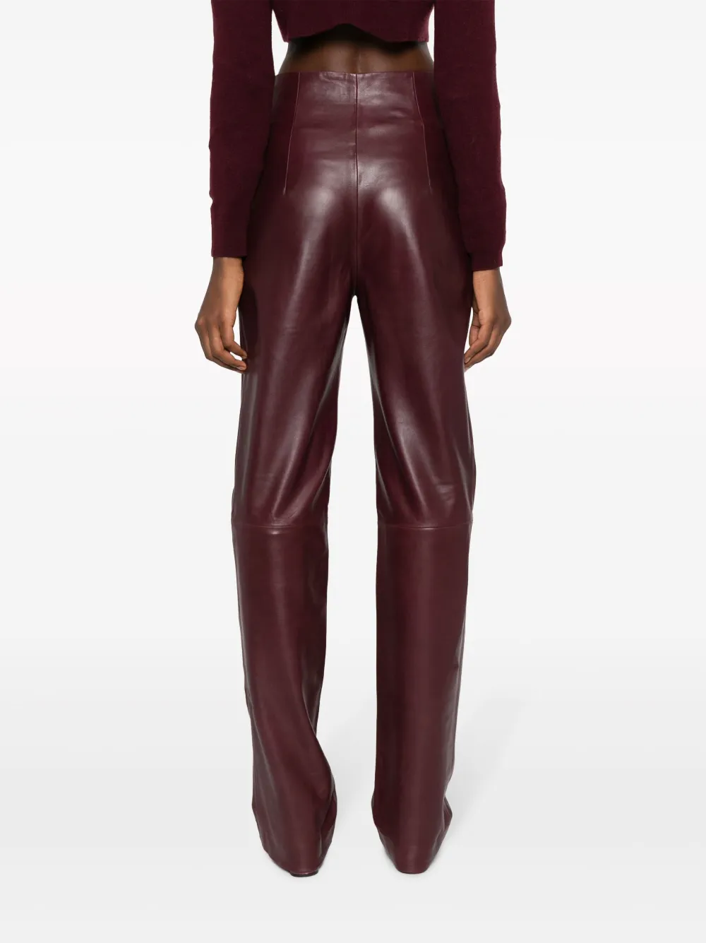 Alberta Ferretti High waist broek Rood