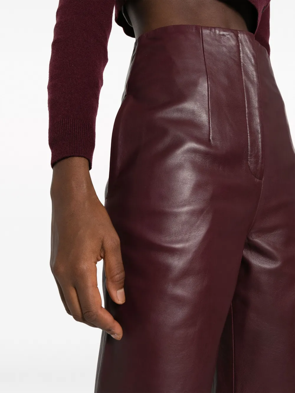 Alberta Ferretti High waist broek Rood
