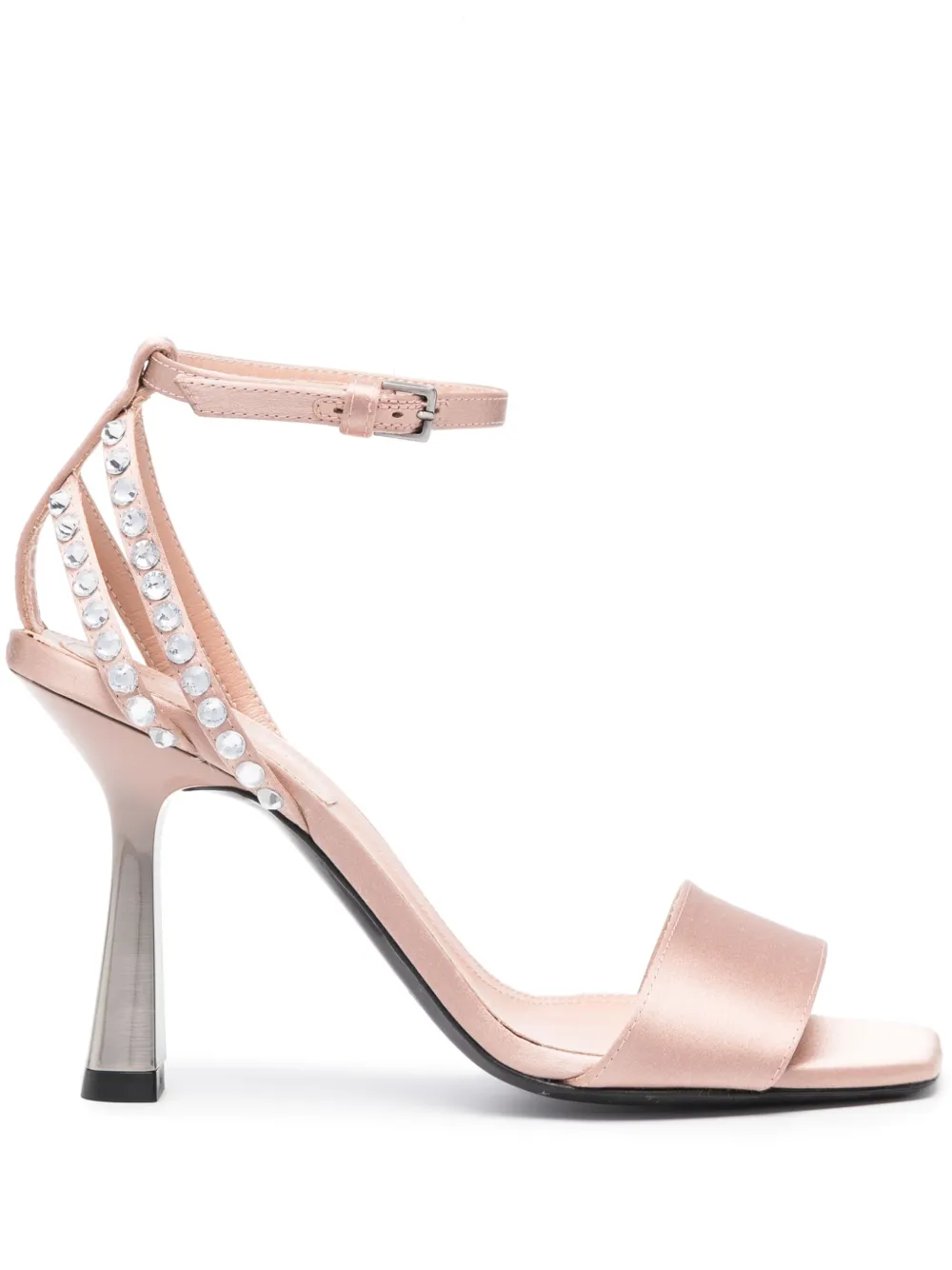 Alberta Ferretti 90mm Crystal-embellished Sandals In Pink