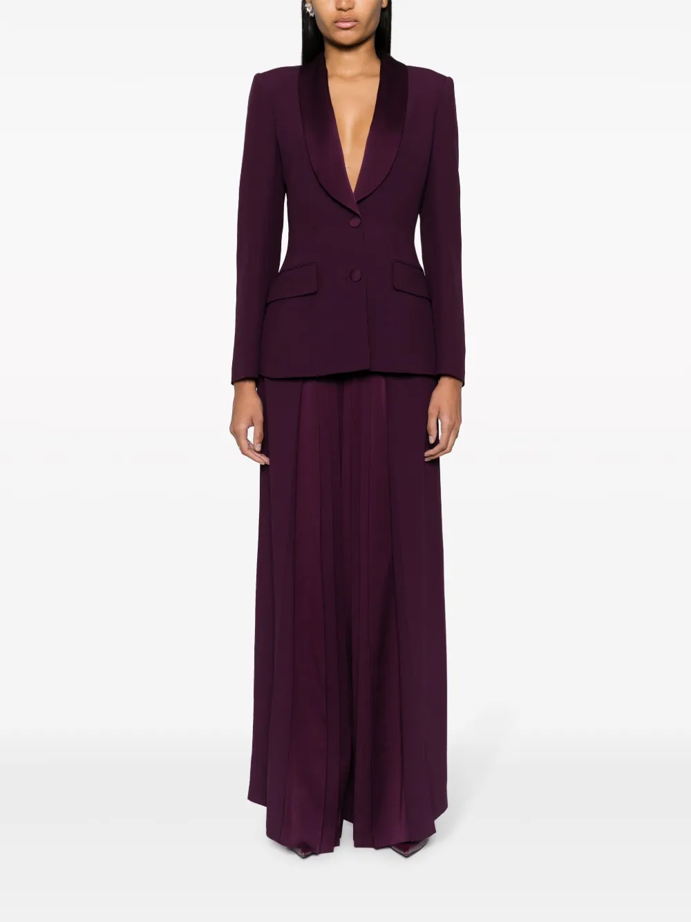 Alberta Ferretti Uitgesneden blazer Paars