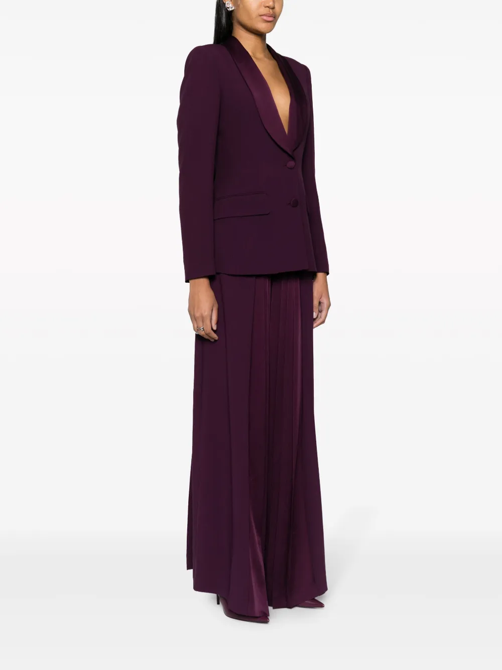 Alberta Ferretti Uitgesneden blazer Paars