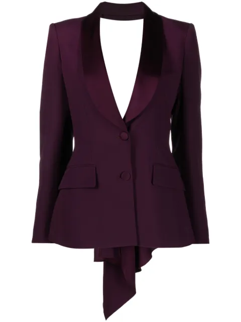 Alberta Ferretti cut-out V-neck blazer