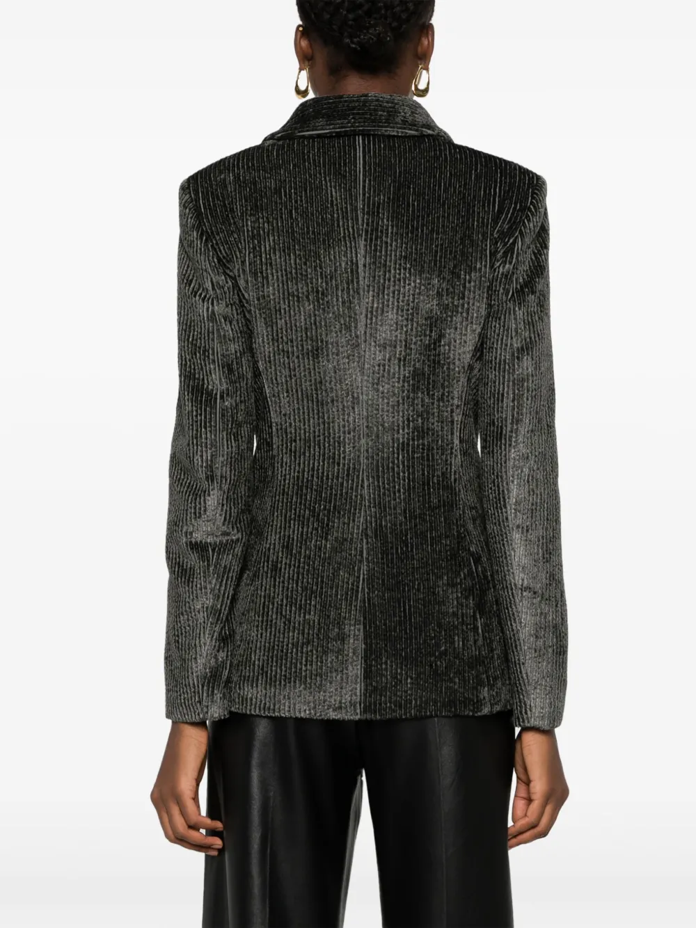 Alberta Ferretti Ribfluwelen shirtjack Grijs