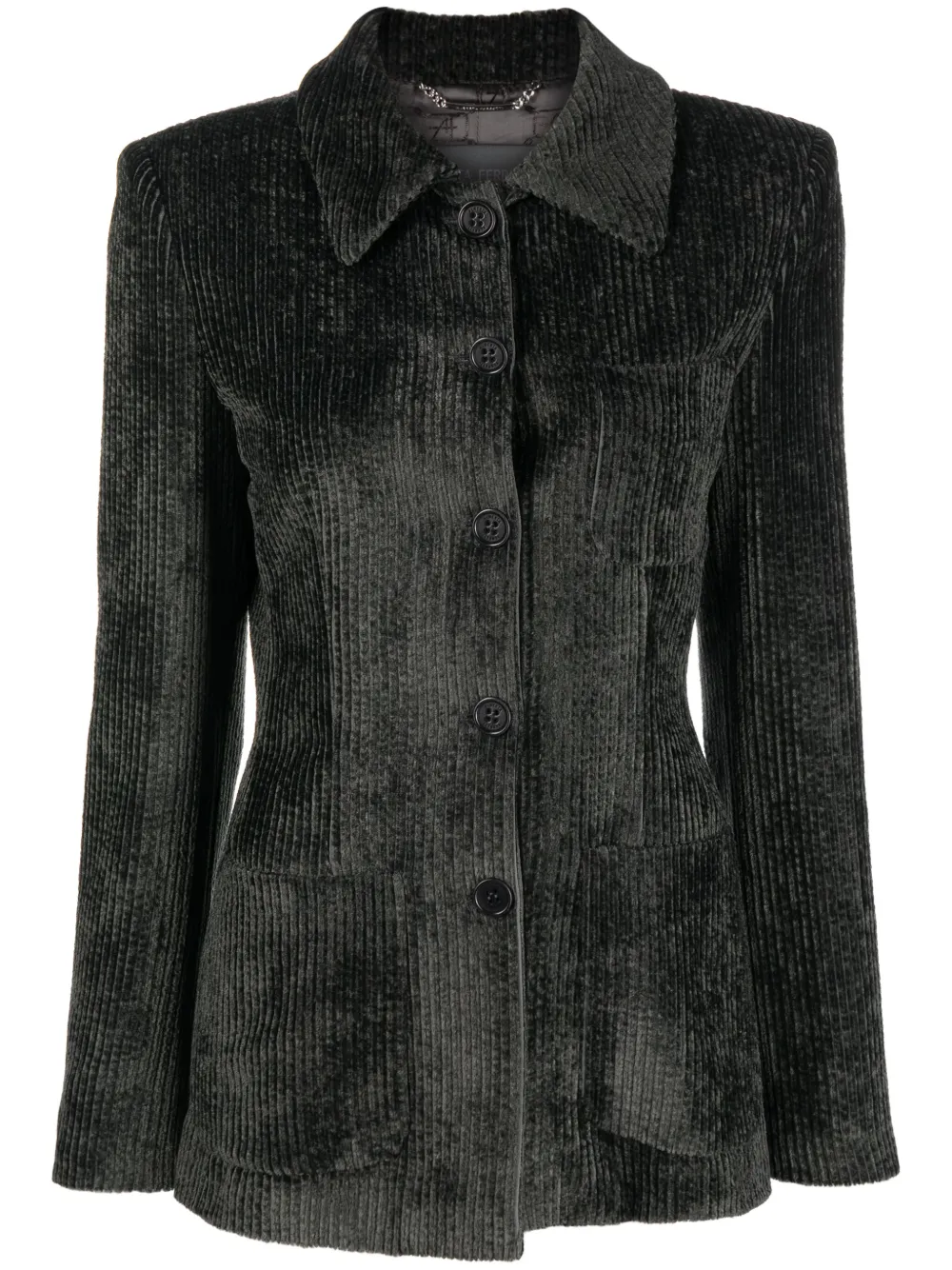 Alberta Ferretti corduroy slim-cut jacket · 44