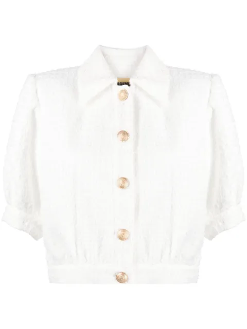 L'Agence chamarra corta de tweed