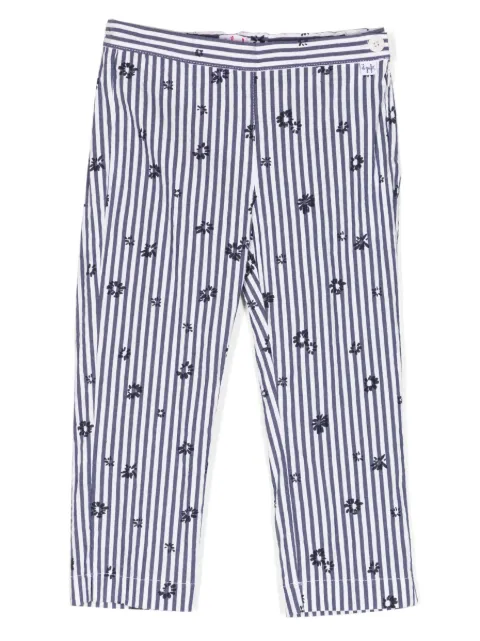 Il Gufo side zip-fastening striped trousers
