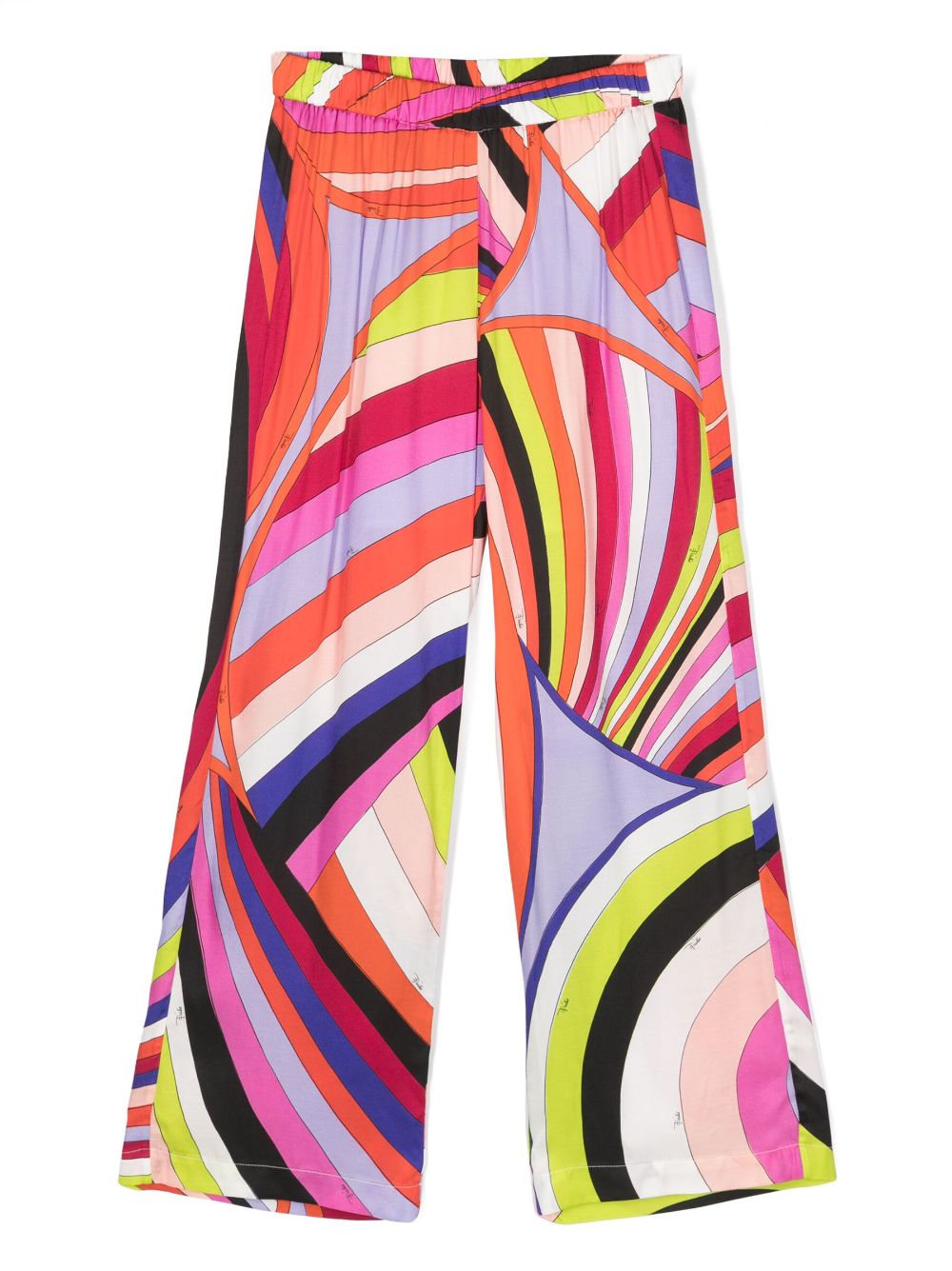 PUCCI Junior abstract-print wide-leg trousers - Red