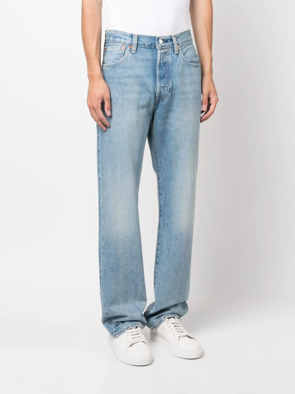 Shop Levi's 501 Straight-leg Jeans In Blue