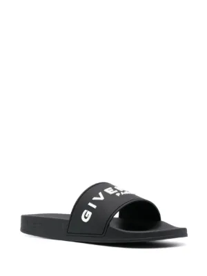 GIVENCHY ロゴ ブラック×ホワイト サンダル スリッパ ビーサン