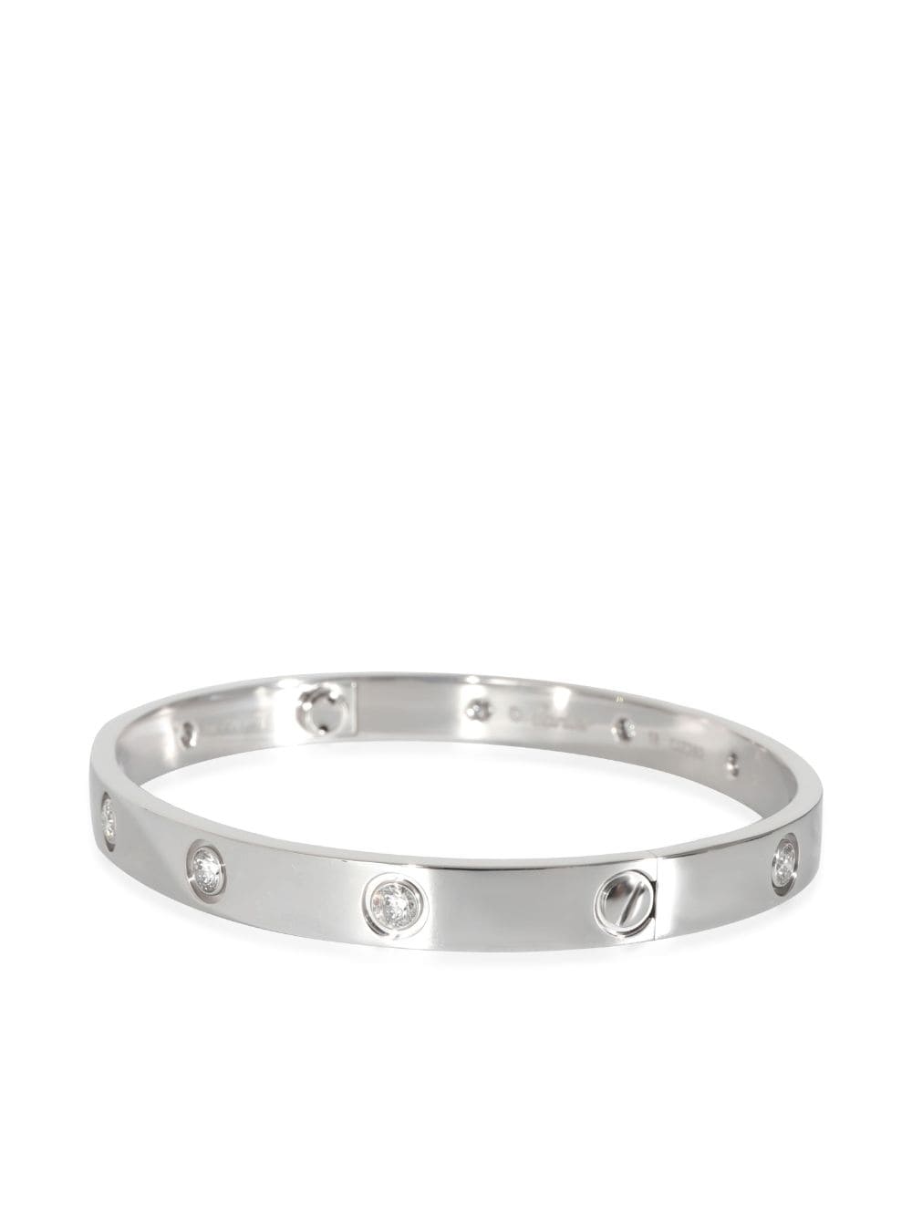 Cartier pre-owned 18kt white gold Love diamond bracelet - Zilver