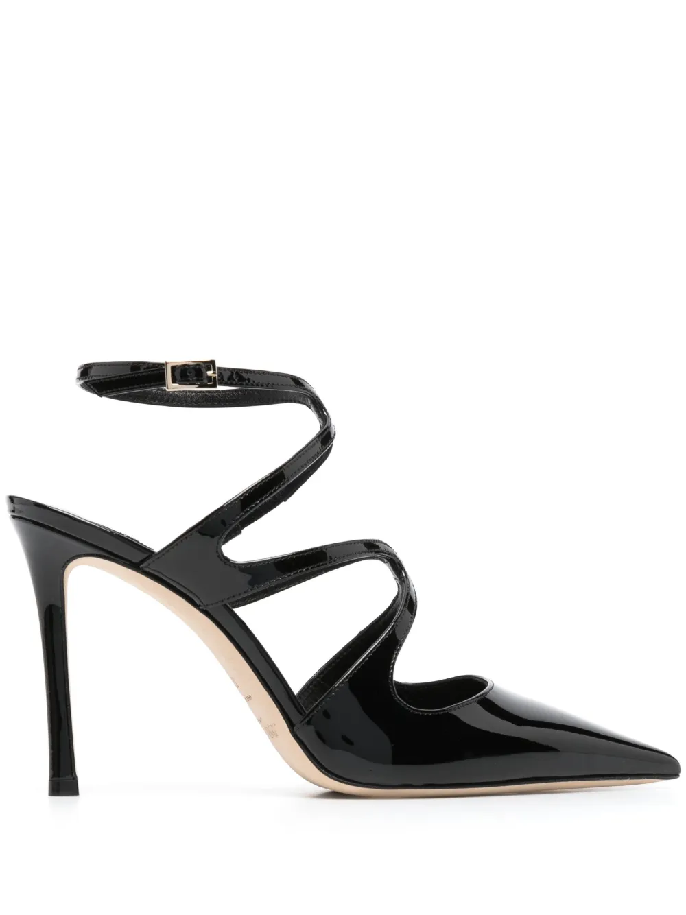 Jimmy Choo Azia 95mm Patent-finish Leather Pumps In Black